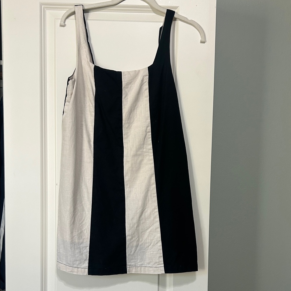 Black and White Striped Shift Dress